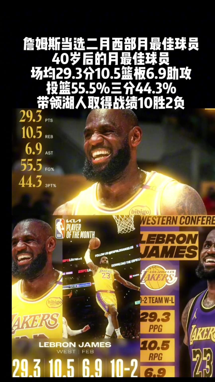 詹姆斯时隔五年再次当选月最佳球员 ，这将是NBA最难破的纪录